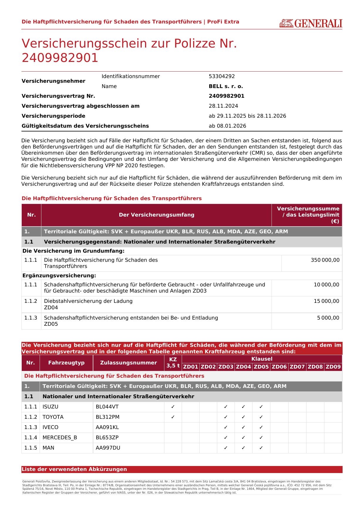 CMR-Versicherung